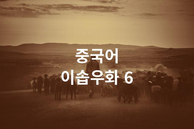  중국어 이솝우화 6