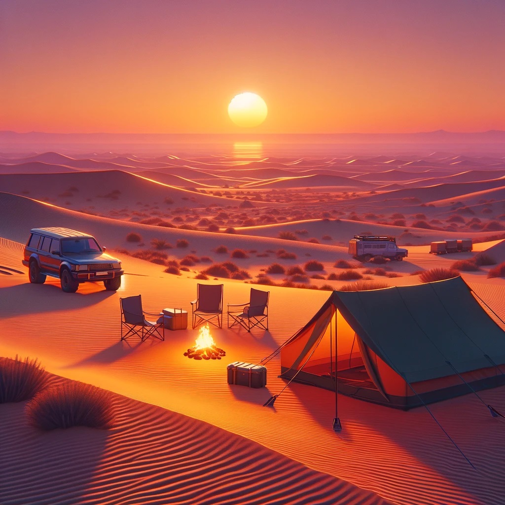사막 캠핑