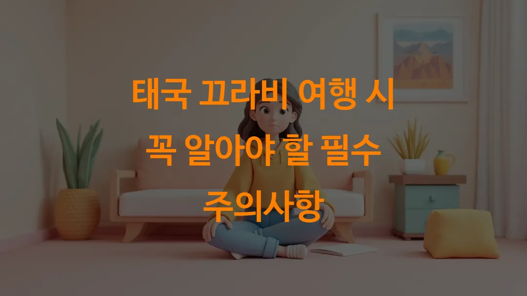 태국 끄라비 여행 시 꼭 알아야 할 필수 주의사항
