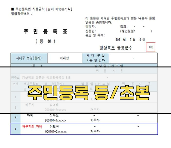 주민등록초본