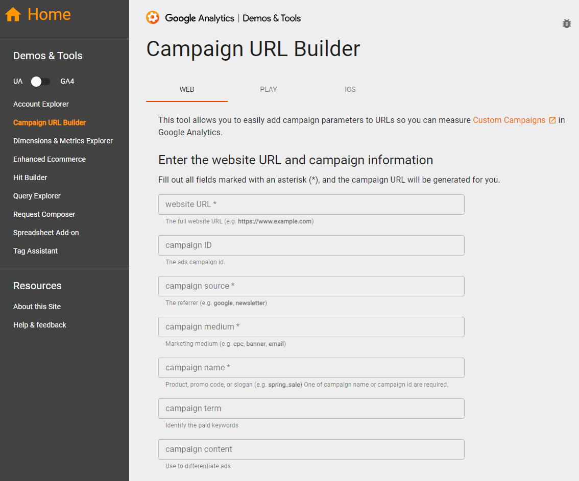 utm url 빌더