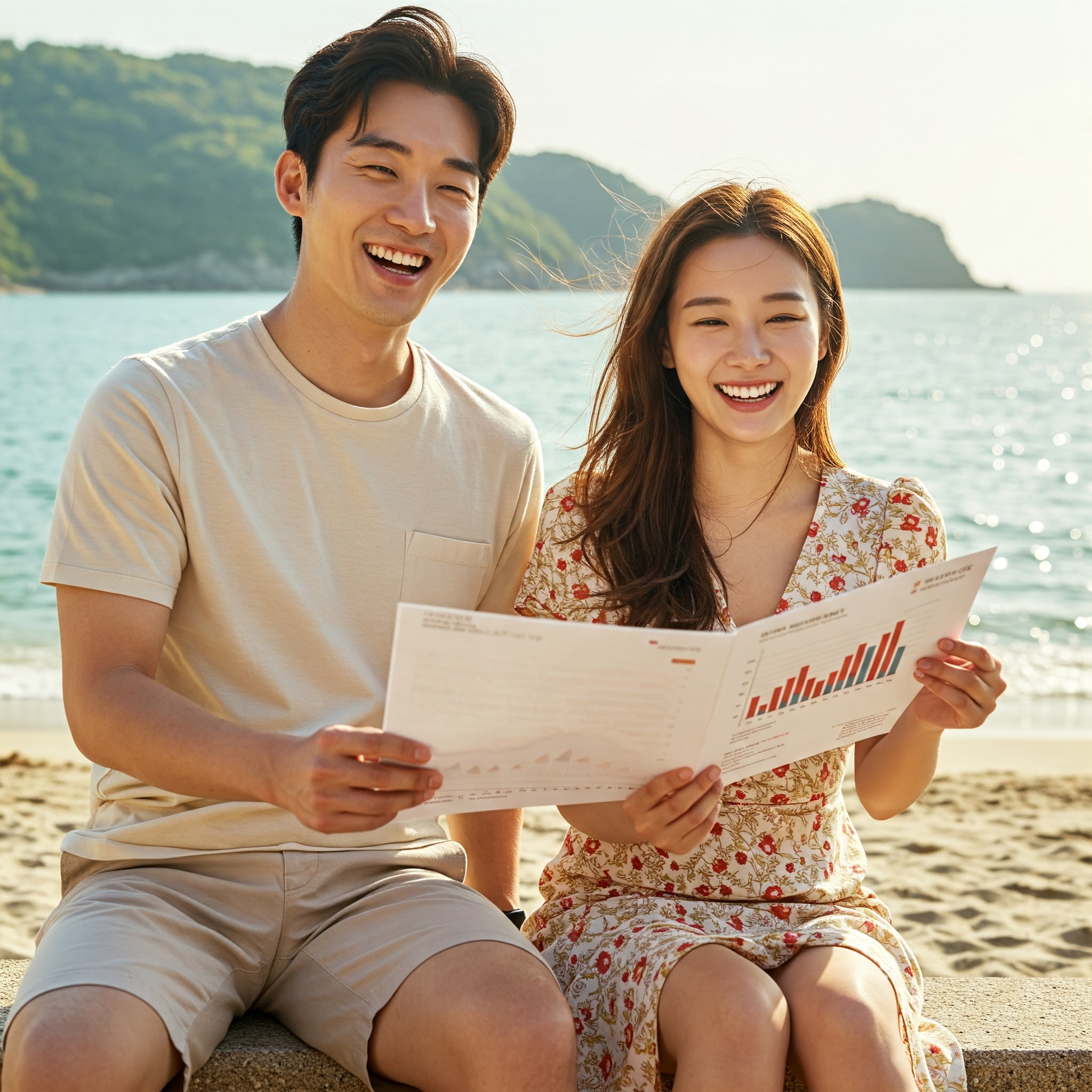 FIRE 성공 후 자유로운 삶을 시각화한 ai 이미지