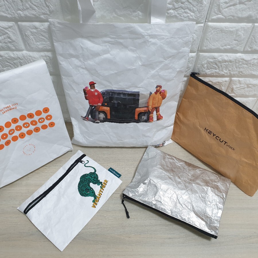  듀폰 타이벡(Tyvek)으로 제작하는 다양한 리사이클  리유저블 제품들과 제로웨이스트(zero waste)