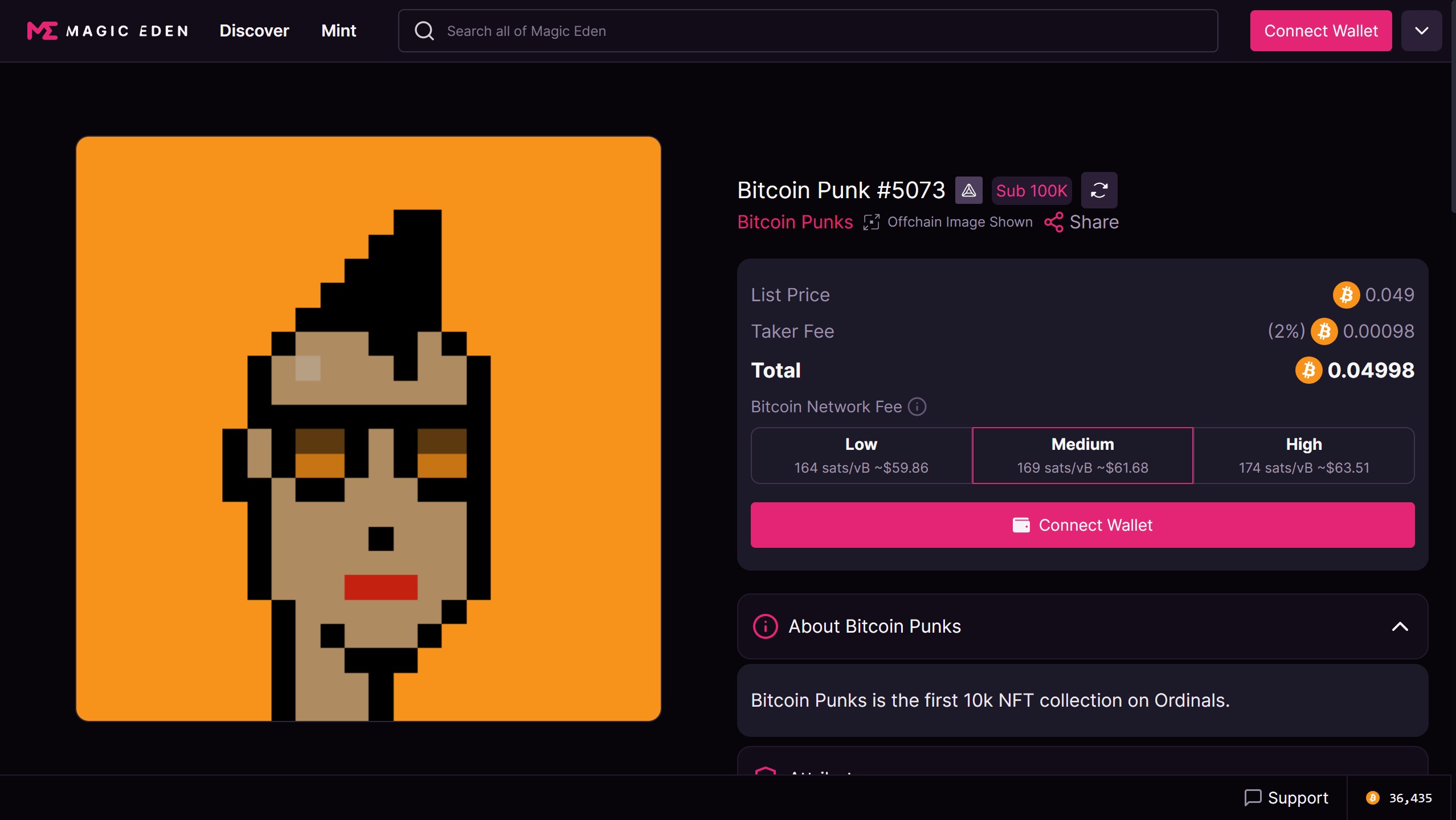 비트코인 오디널스 - 비트코인 펑크(Bitcoin Punks) NFT