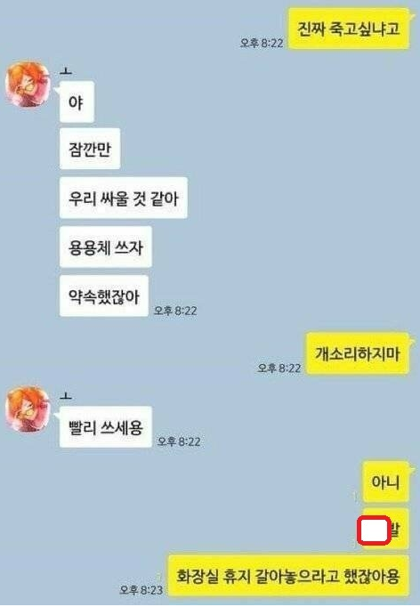  싸울 땐 용을 써용(feat.카톡)