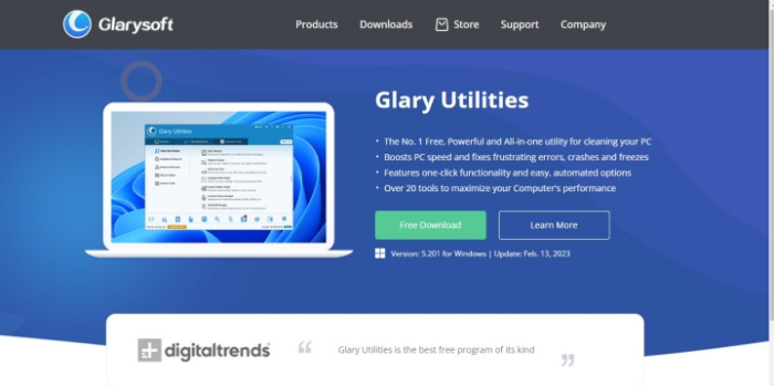 Glary Utilities-사이트-사진