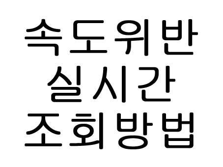  속도위반 실시간 조회방법