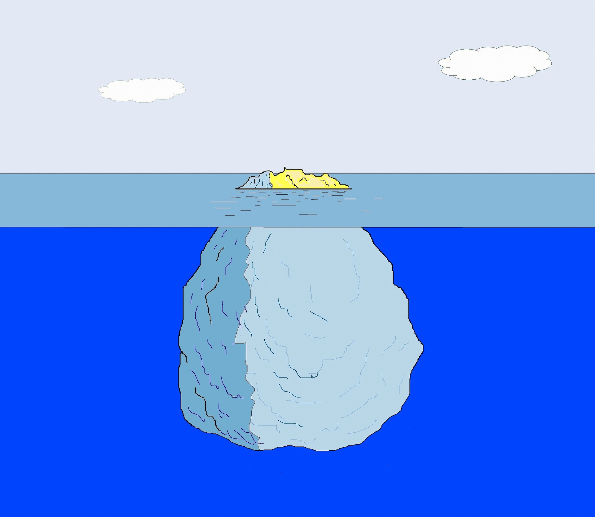  the tip of the Iceberg 빙산의 일각