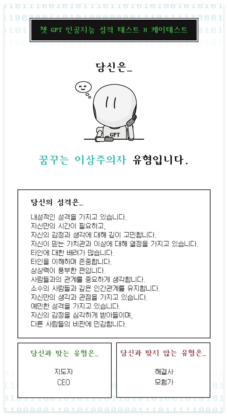 챗 GPT 인공지능 성격 테스트 6