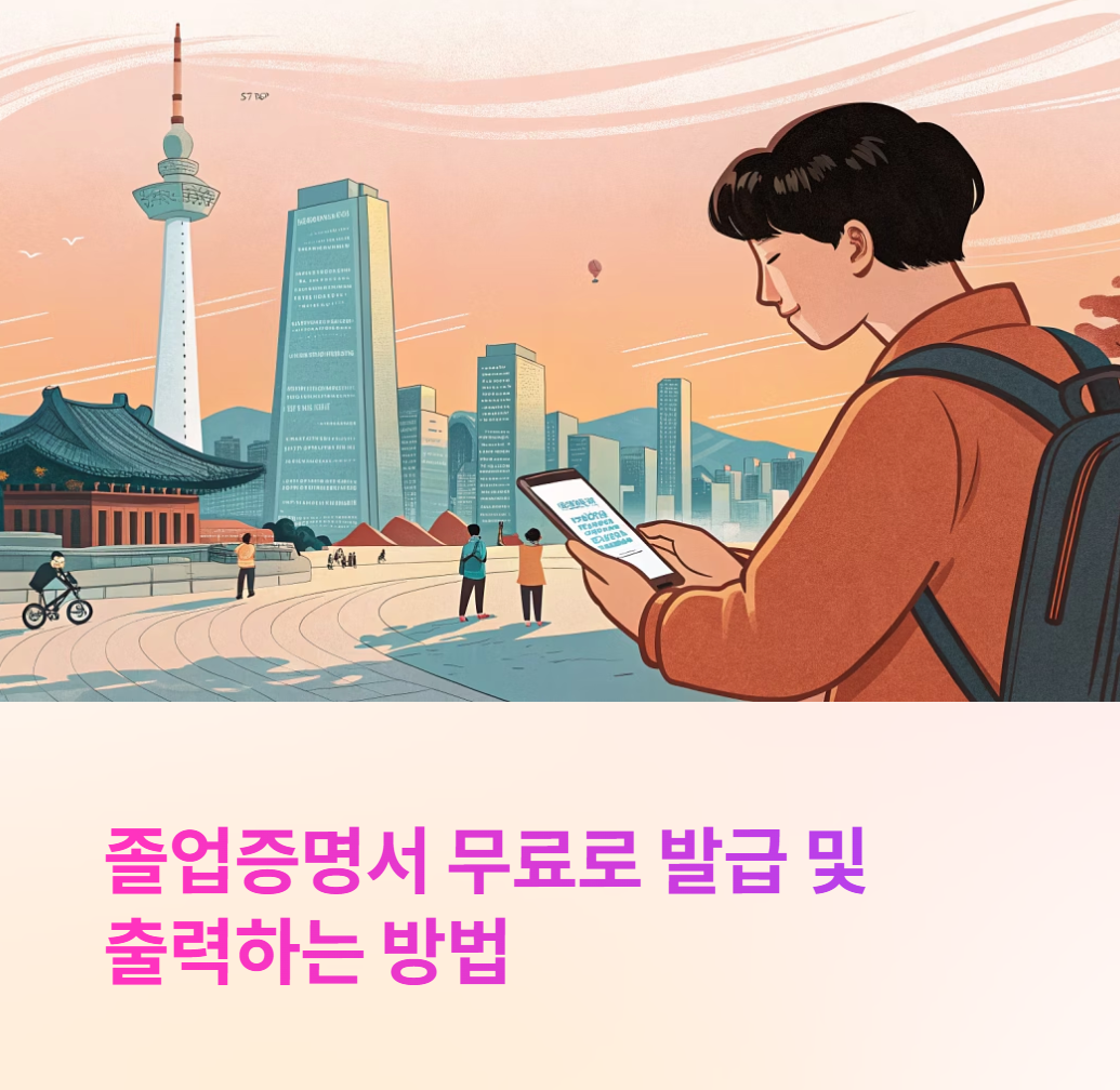 졸업증명서 무료 발급 및 출력 방법 총정리