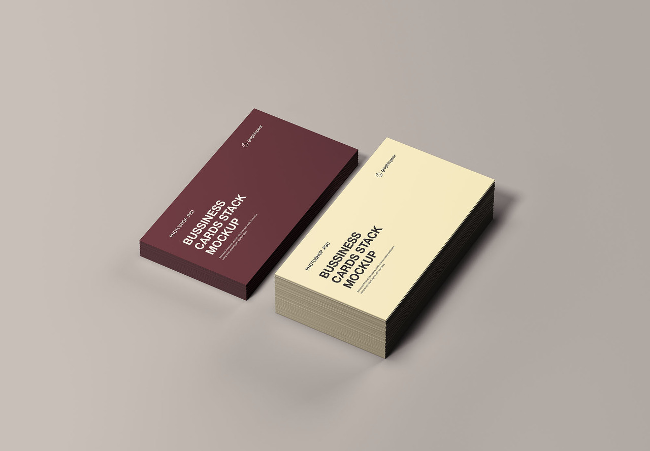 Business Cards Stack Mockup(비즈니스 명함 스택 목업)