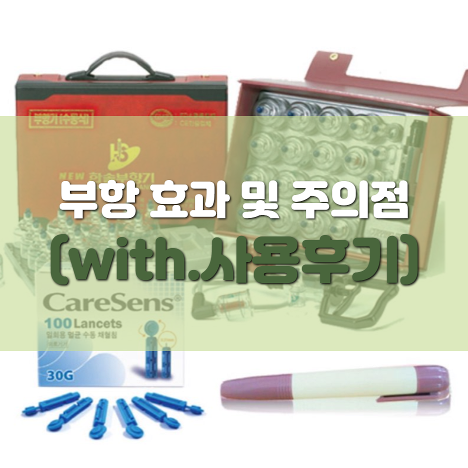  부항 효과 및 주의점 (with.한솔 부항기 사용후기)