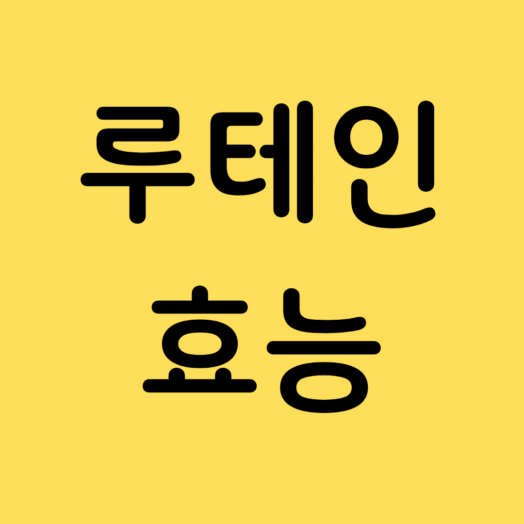  루테인 효능/부작용/복용시간/하루권장량/지아잔틴