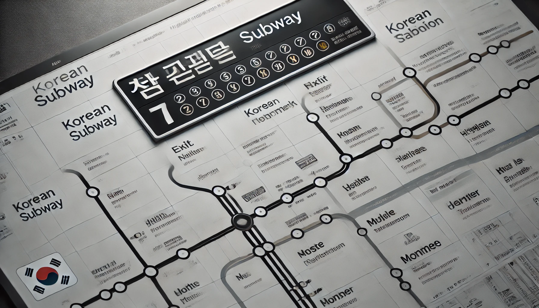 서울 지하철 노선도 클로즈업 – 출구 및 환승 정보 포함