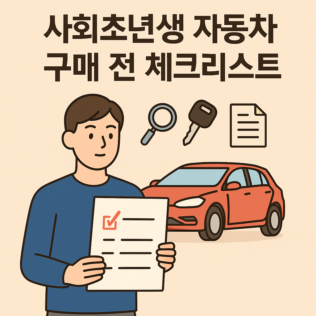 사회초년생 자동차 구매 전 체크리스트 (중고차 & 신차 팁 포함)
