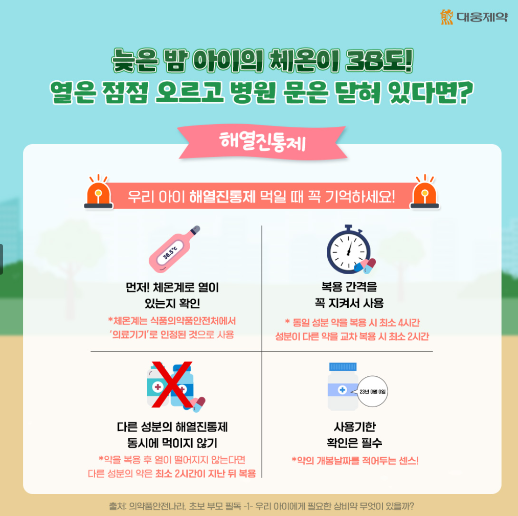 출처: 대웅제약&amp;#44; 우리아이 필수 상비약 리스트