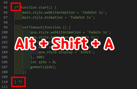 Alt + Shift + A