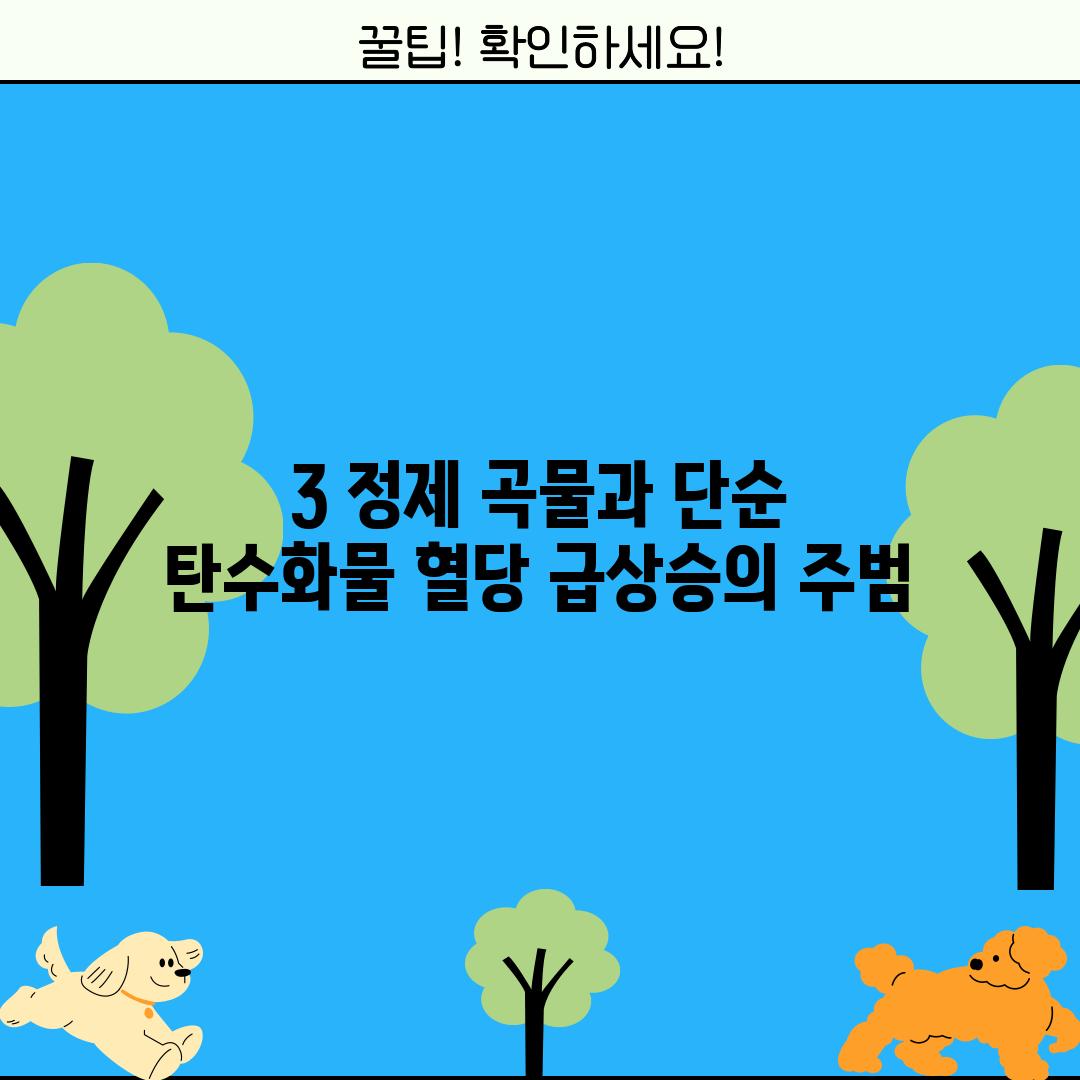 3. 정제 곡물과 단순 탄수화물: 혈당 급상승의 주범!