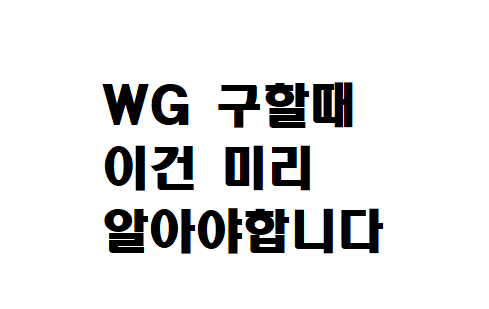  독일에서 WG 집 구하기 전에 이 정도는 미리 알아야 합니다