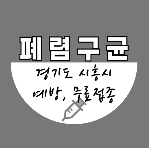 시흥시폐렴구균무료예방접종