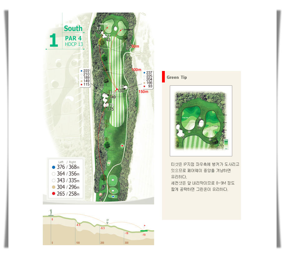 태광CC (태광컨트리클럽) 남코스 1번 홀