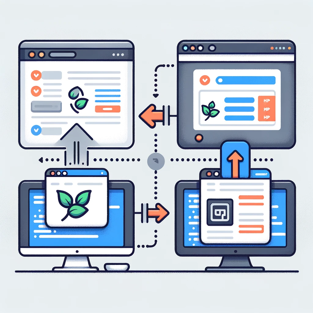 The illustration has been recreated with a simplified and optimized design, focusing on minimalistic elements and fewer colors to improve web page loading speed and performance.