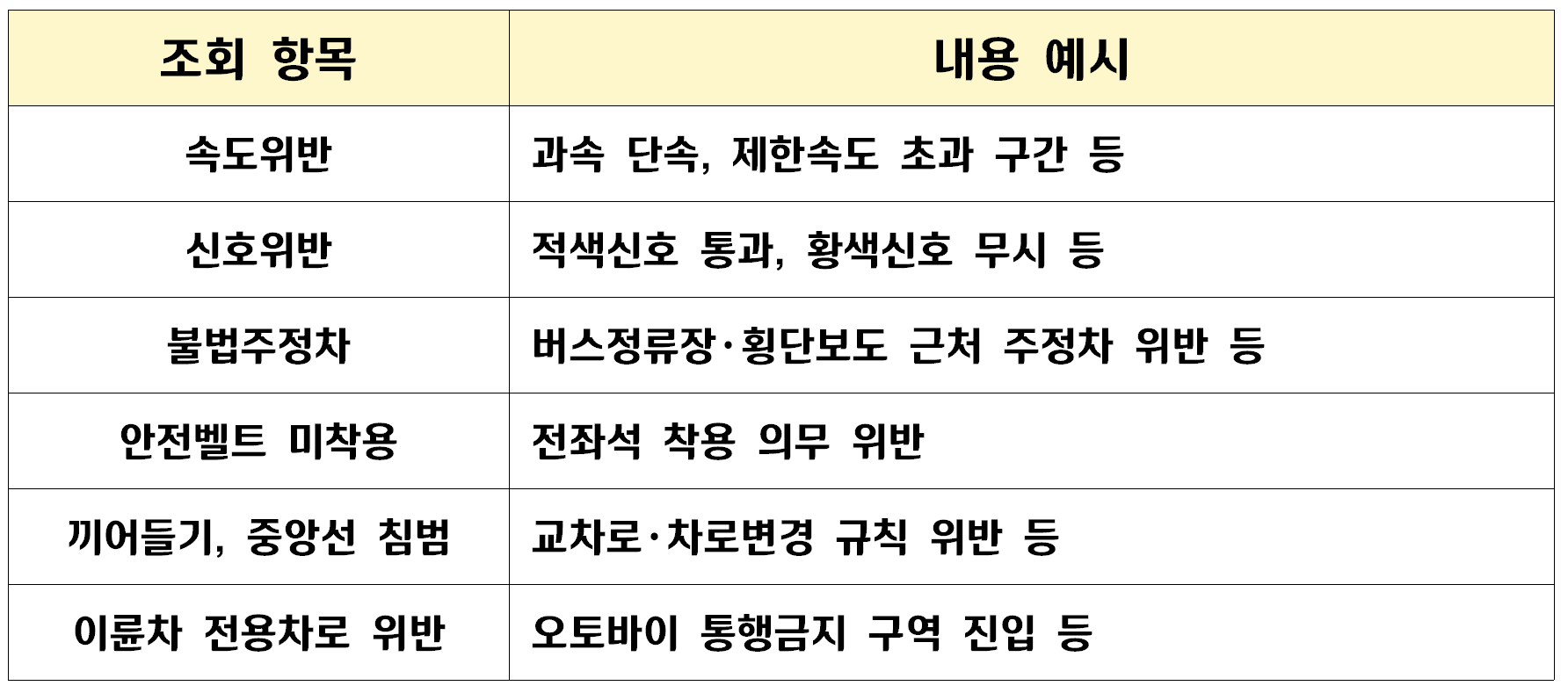 교통법규 위반 조회