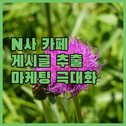 N사 카페 게시글 추출 프로그램 완전