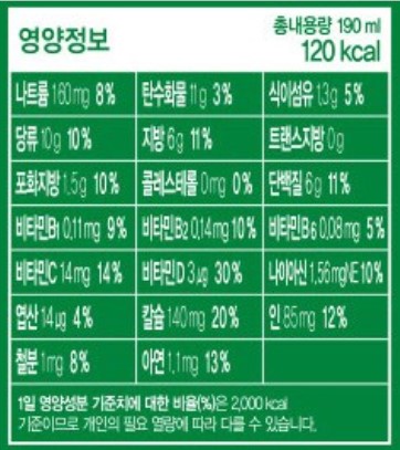 우 : 베지밀 B