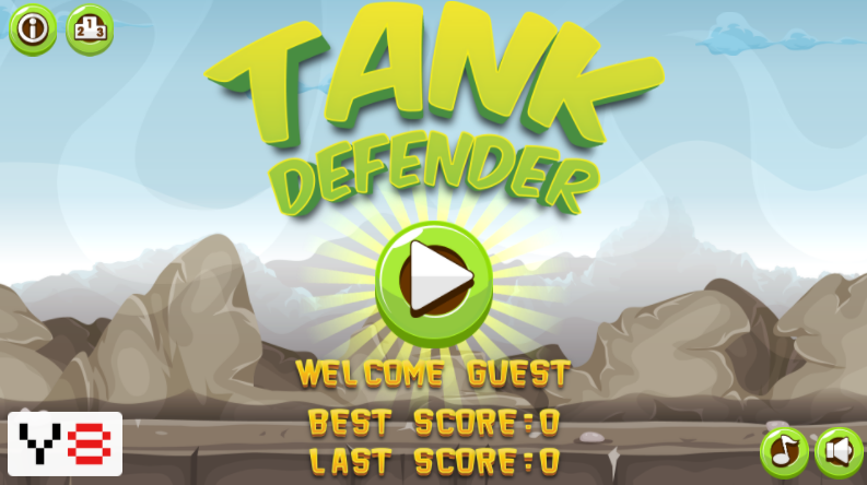 탱크 디펜스게임 [Tank Defender] 첫장면