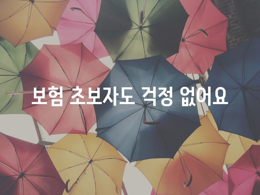 보험 초보자도 걱정 없어요!