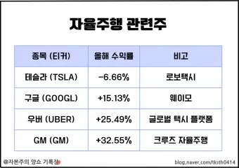 로보택시 대장주 관련주 TOP5_22