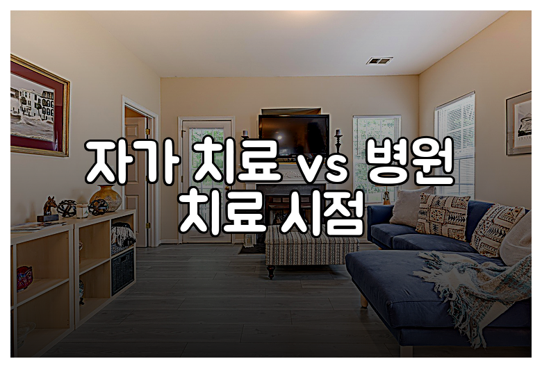 자가 치료 vs 병원 치료 시점