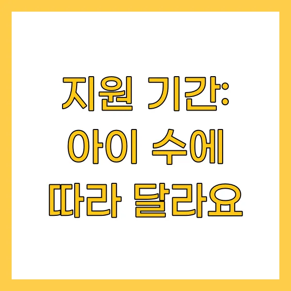지원 기간: 아이 수에 따라 달라요