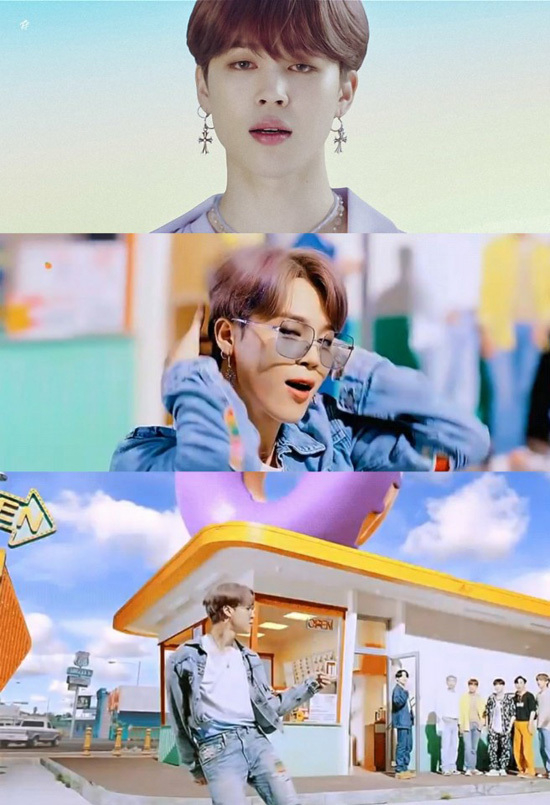  방탄소년단 지민 'Dynamite' 뮤직비디오속 강한 임팩트!