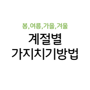  계절별 전정