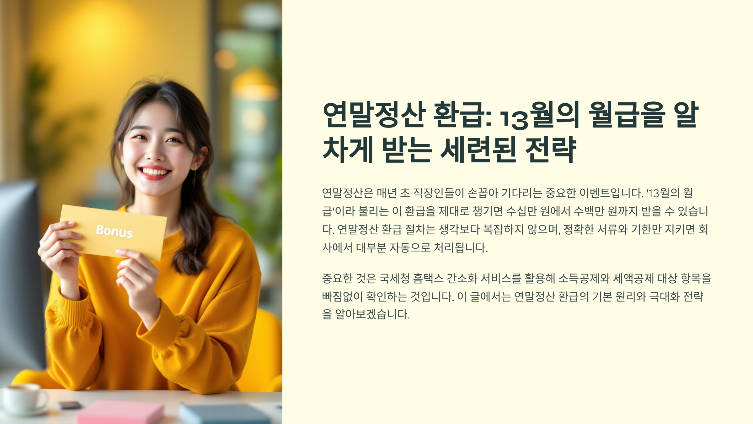 연말정산 환급: 13월의 월급을 알차게 받는 세련된 전략