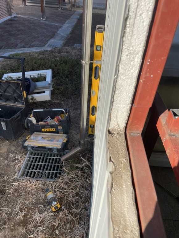 식당관 출입구 강화도어 유리문으로 설치 김해 진영 제일고등학교 강화도어 설치, 9