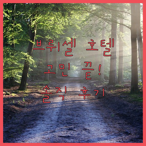 브뤼셀 호텔 선택 고민 끝! 솔직 후