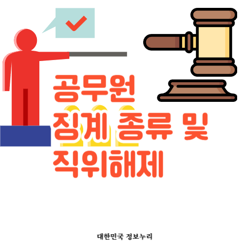 공무원 징계 종류&#44; 파면&#44; 해임&#44; 강등&#44; 정직&#44; 감봉&#44; 견책