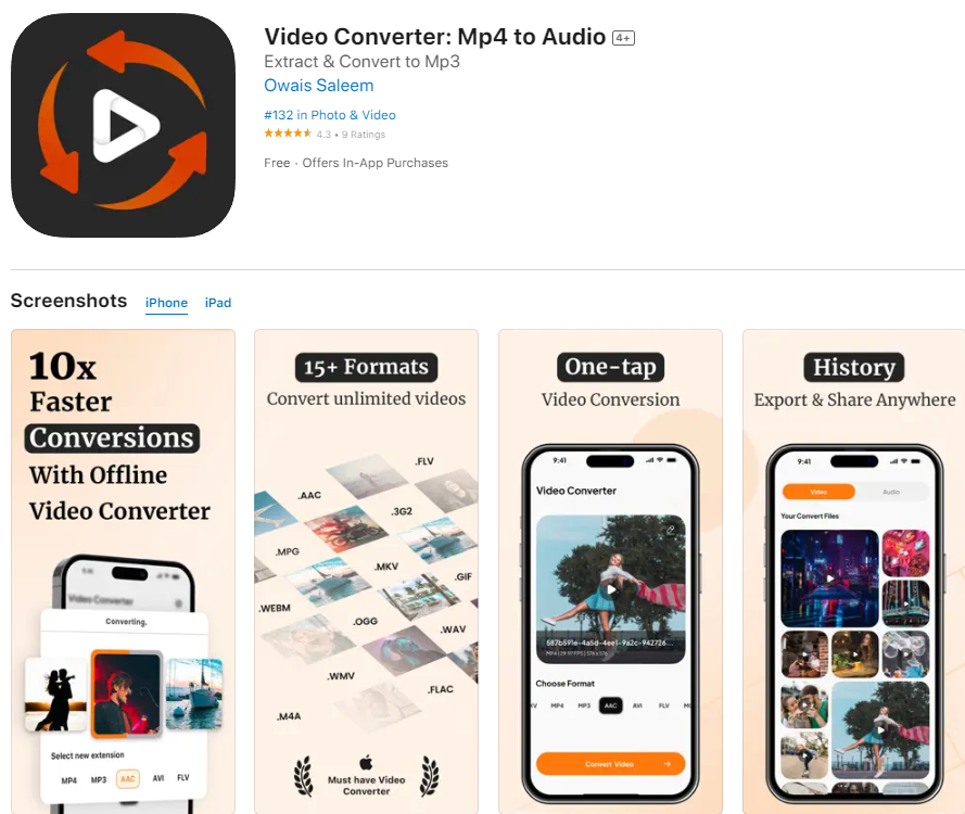 Video Converter: Mp4 to Audio (비디오 변환 어플)