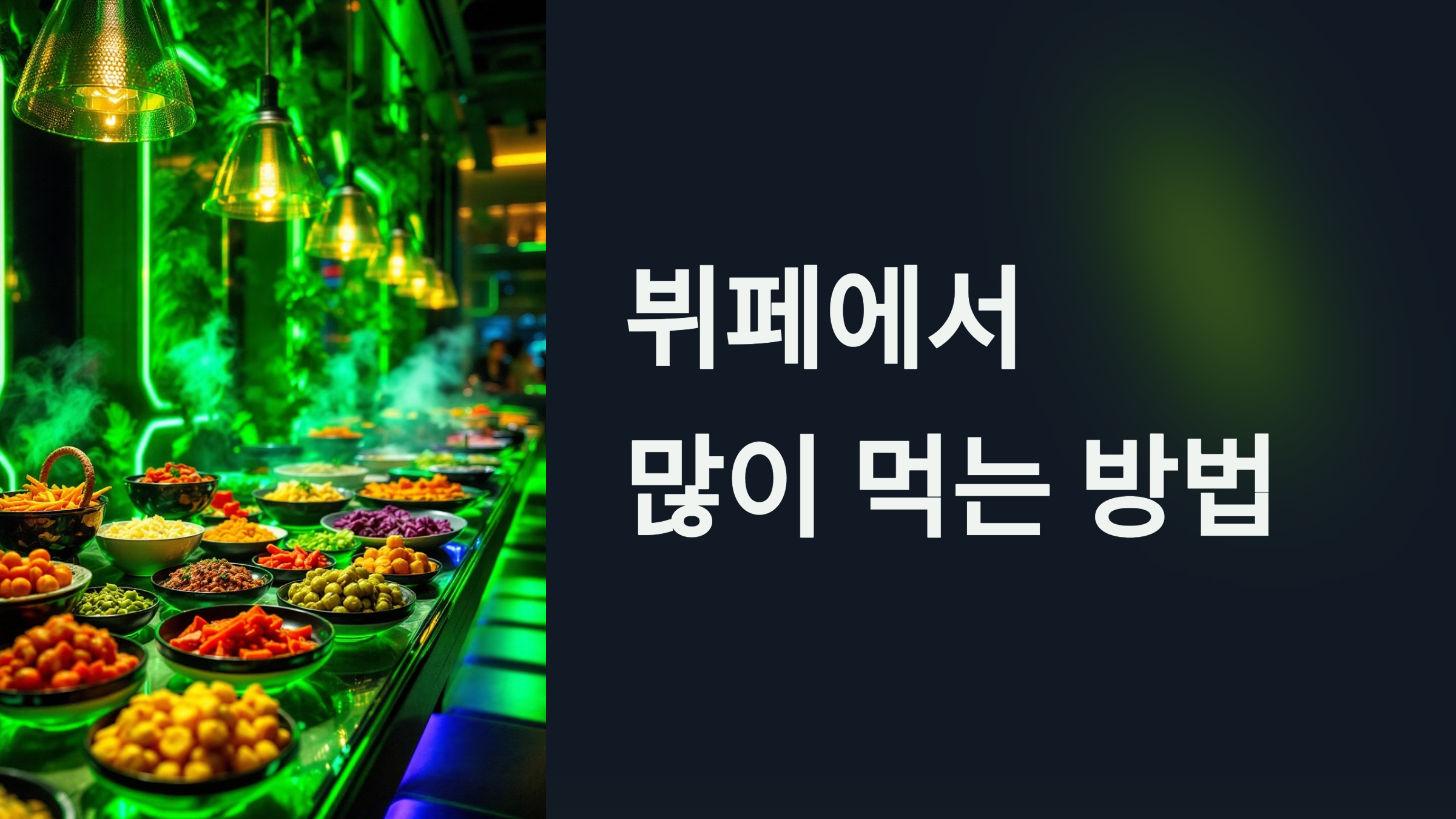 뷔페에서 많이 먹는 방법 PPT 이미지