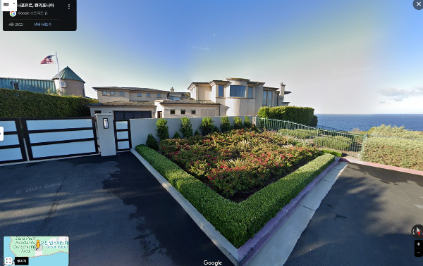 미국-캘리포니아-오렌지-데이나포인트-고급-대주택-절벽-붕괴-집-정문-구글지도-스트리트뷰-모습