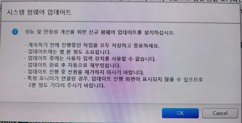 BIOS 업데이트 (시스템 펌웨어 업데이트)