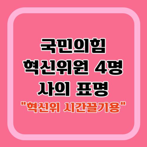 국민의힘-혁신위-4명-사퇴