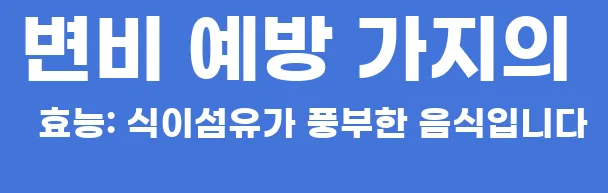 변비 예방 가지의 효능: 식이섬유가 풍부한 음식입니다