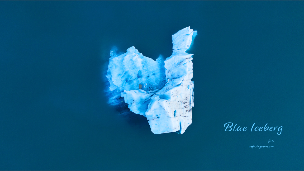 16 위에서 내려다 본 빙산 C - Blue Iceberg 시원한배경화면