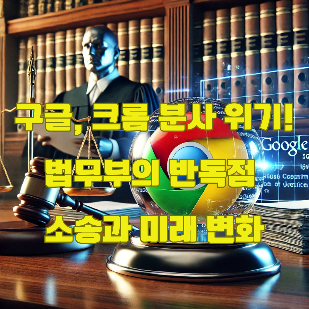구글, 크롬 웹 브라우저 분사 압박에 직면하다: 미국 법무부의 반독점 소송
