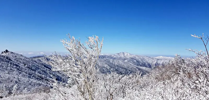 지리산 설경 상고대