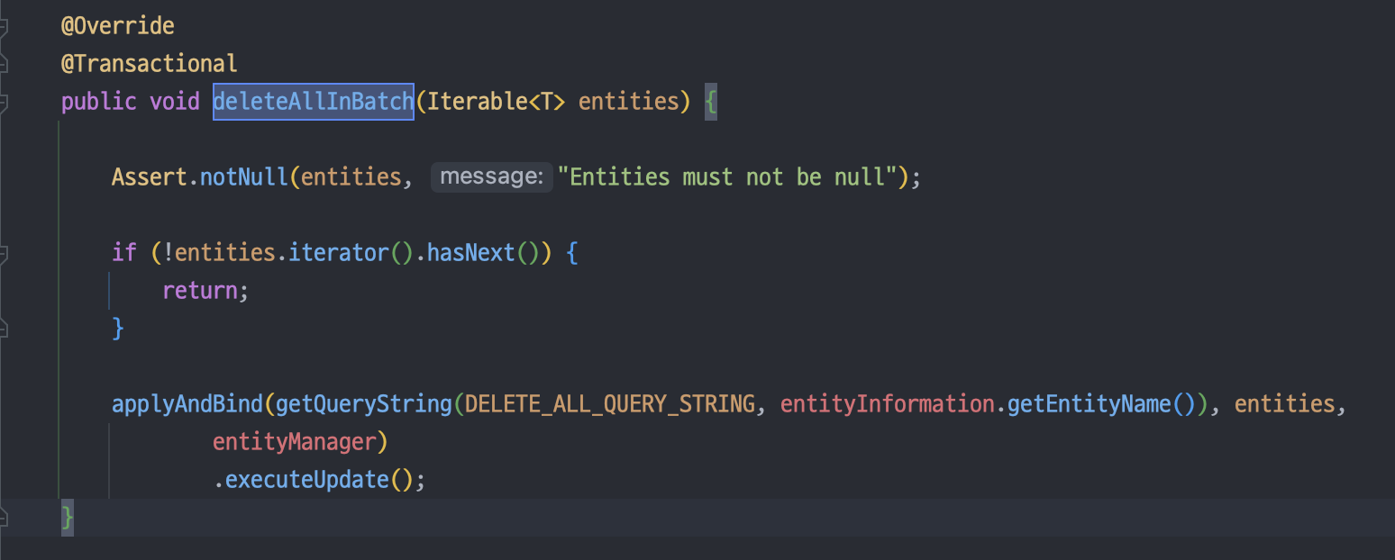 2023.12.20 TIL JPA deleteAll() / deleteAllInBatch() — 커피와코딩